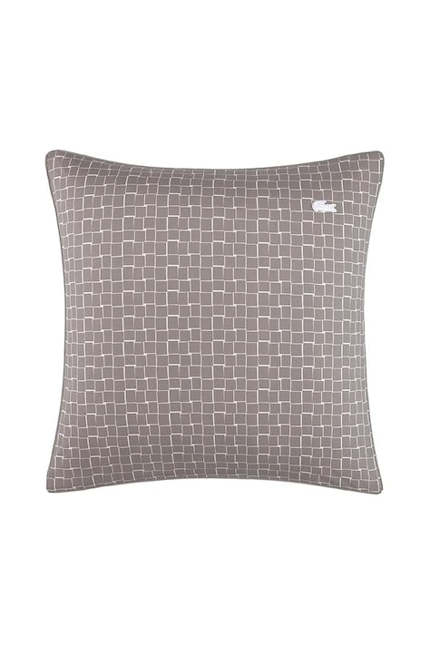 Lacoste față de pernă din bumbac L BLOCK Greige 65 x 65 cm culoarea gri