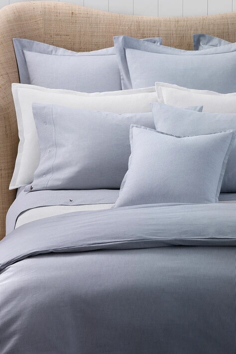 Ralph Lauren poszwa na kołdrę bawełniana OXFORD Blue 140 x 200 cm kolor niebieski