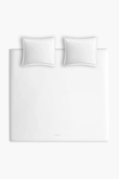 La Mania komplet pościeli bawełnianej Puro 220 x 200 cm / 50 x 60 cm kolor biały