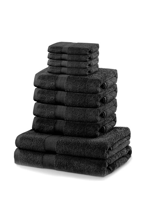 Sada ručníků home & lifestyle Marina 10-pack černá barva