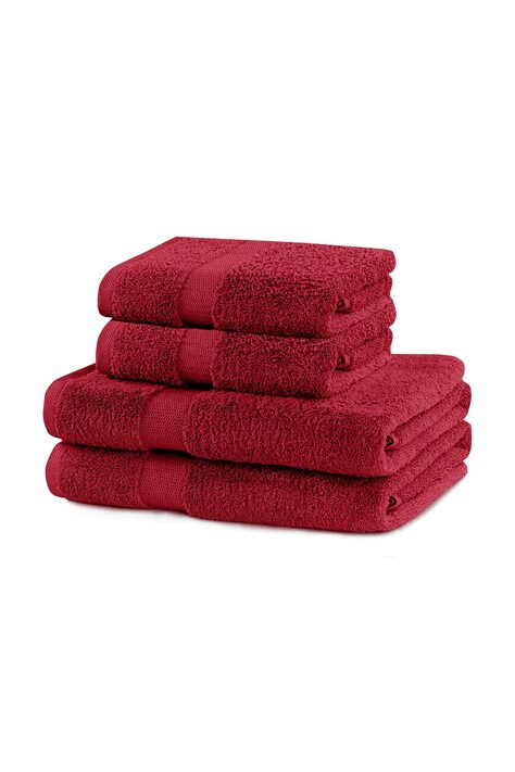 home & lifestyle set de prosoape Marina 4-pack culoarea rosu, 0