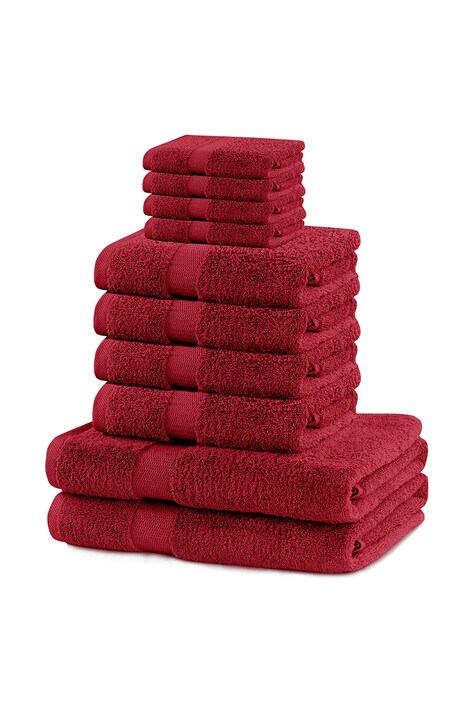 Набір рушників home & lifestyle Marina 10-pack колір червоний 0