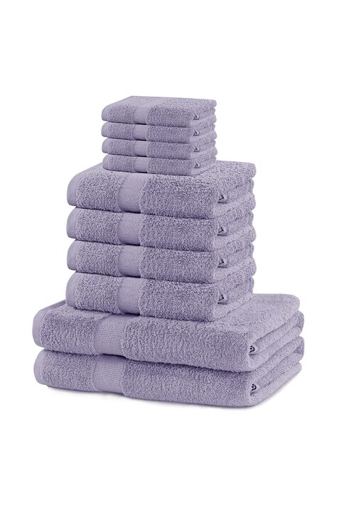 Набір рушників home & lifestyle Marina 10-pack колір фіолетовий 0