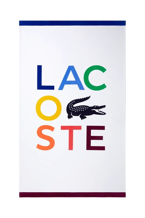 Хлопковое пляжное полотенце Lacoste LCROCOLO 100 x 170 cm