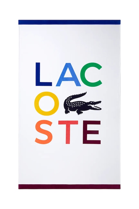 Βαμβακερή πετσέτα θαλάσσης Lacoste LCROCOLO 100 x 170 cm χρώμα: πολύχρωμο
