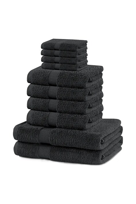 set de prosoape 10-pack culoarea negru