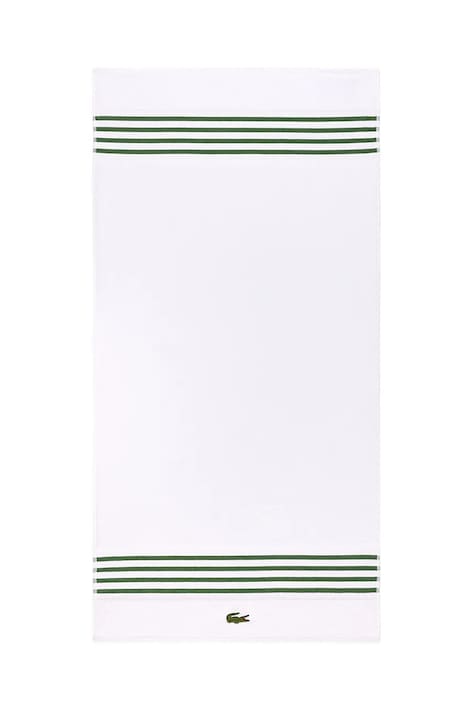 Lacoste asciugamano con aggiunta di lana LCOURTLI Vert 70 x 140 cm colore bianco