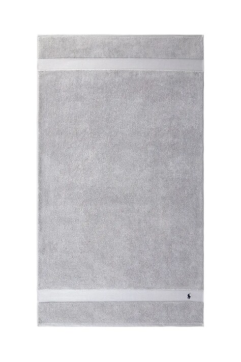 Bombažna brisača Ralph Lauren Polo Player Andover Heather 90 x 160 cm siva barva