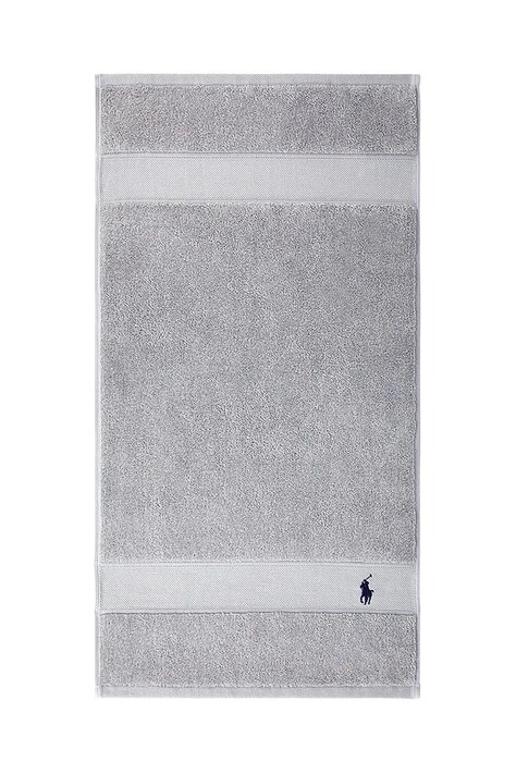 Ralph Lauren prosop din bumbac Polo Player Andover Heather 45 x 75 cm culoarea gri
