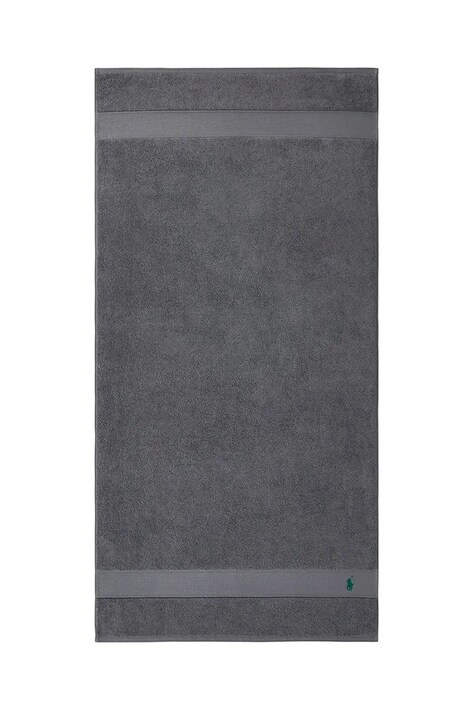 Ralph Lauren prosop din bumbac Polo Player Barclay Heather 70 x 140 cm culoarea gri