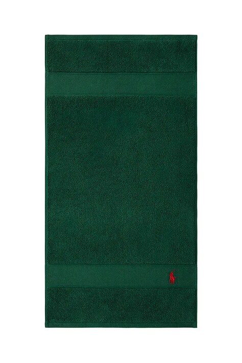 Ralph Lauren prosop din bumbac Polo Player College Green 45 x 75 cm culoarea verde