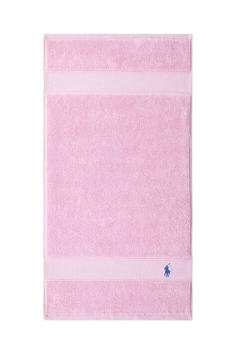 Ralph Lauren prosop din bumbac Polo Player Carmel Pink 45 x 75 cm culoarea roz