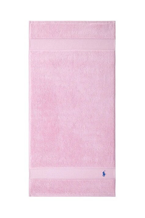 Ralph Lauren prosop din bumbac Polo Player Carmel Pink 50 x 100 cm culoarea roz