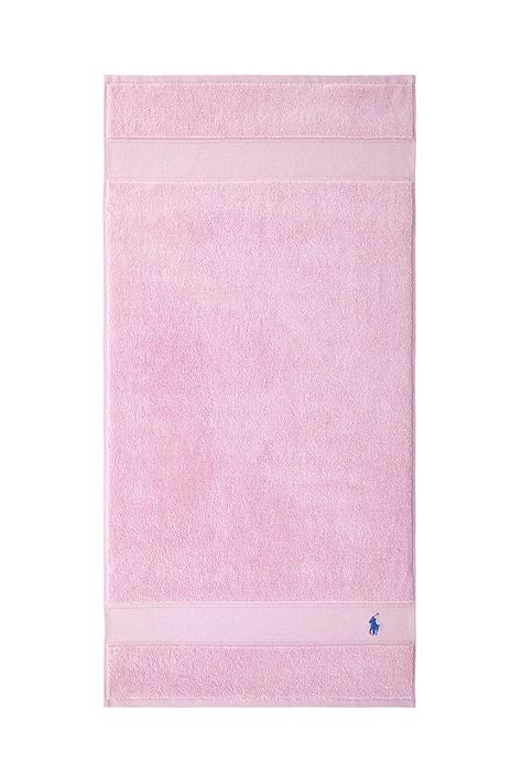 Βαμβακερή πετσέτα Ralph Lauren Polo Player Carmel Pink 50 x 100 cm χρώμα: ροζ