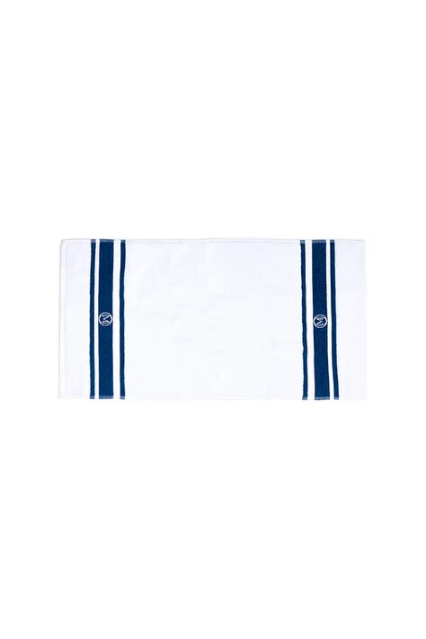 Officine Monogram duży ręcznik bawełniany Monogram Linea 70 x 140 cm kolor turkusowy