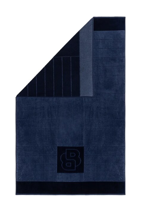 BOSS ręcznik bawełniany DOUBLEB Steel 90 x 150 cm kolor niebieski