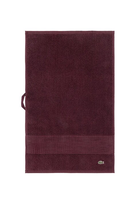Lacoste mały ręcznik bawełniany L LECROCO Bordeaux 40 x 60 cm kolor bordowy