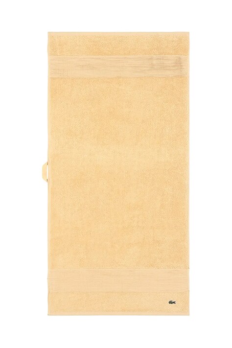 Lacoste średni ręcznik bawełniany L LECROCO Sesame 50 x 100 cm kolor żółty