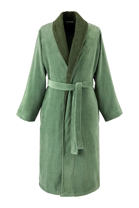 BOSS halat de baie din bumbac DOUBLEB Cypres XL culoarea verde