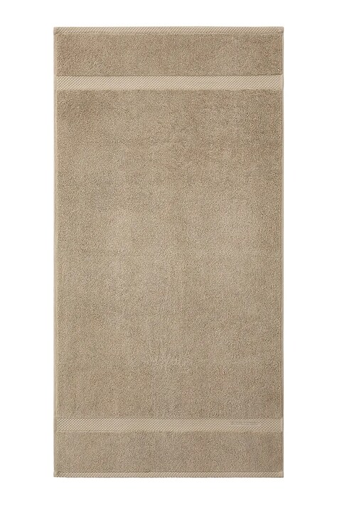 Ralph Lauren duży ręcznik bawełniany AVENUE Linen 75 x 137 cm kolor beżowy