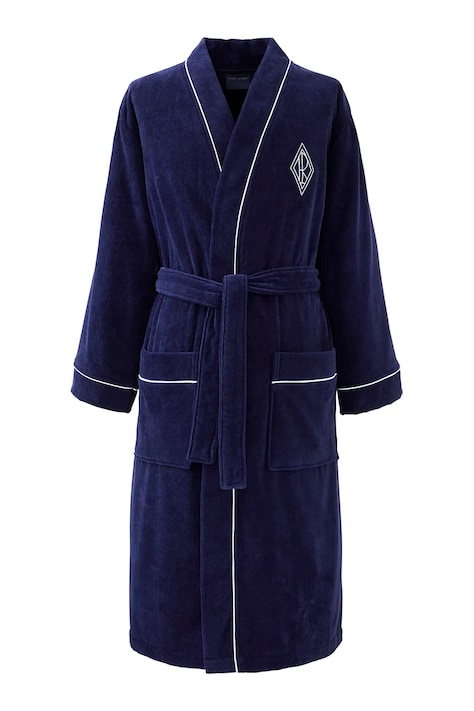 Ralph Lauren szlafrok bawełniany PARKROW Navy L kolor granatowy