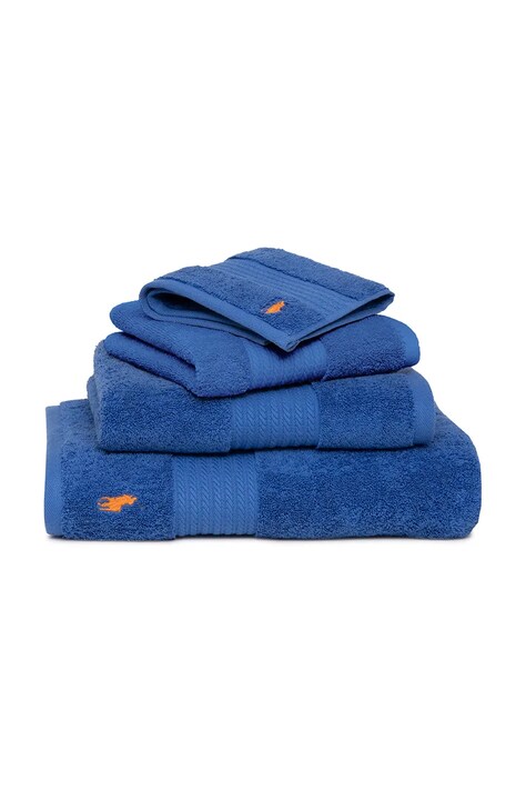 Ralph Lauren mały ręcznik bawełniany POLOPLAY IrisBlu 50 x 100 cm kolor fioletowy