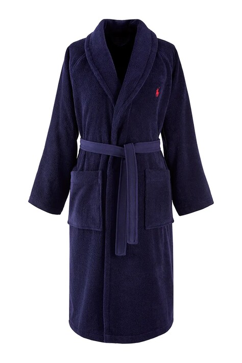 Ralph Lauren szlafrok bawełniany POLOPLAY Newport M kolor granatowy
