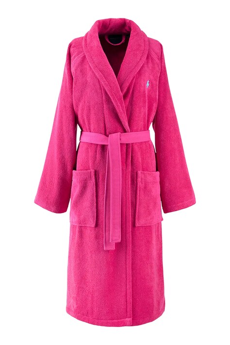 Bavlněný župan Ralph Lauren POLOPLAY PinkSky L růžová barva