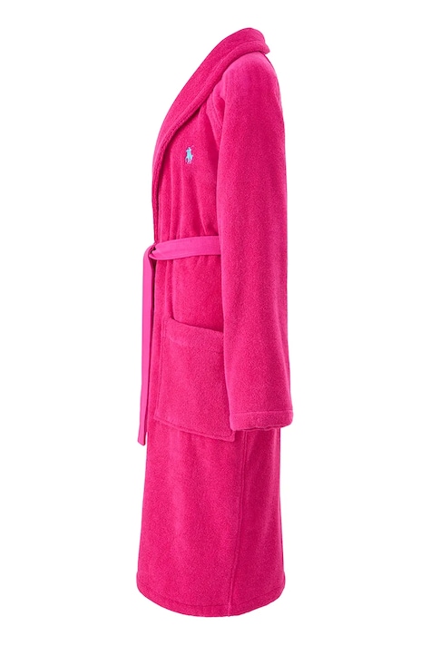 Ralph Lauren szlafrok bawełniany POLOPLAY PinkSky S kolor różowy