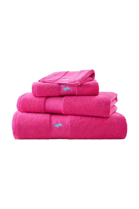 Ralph Lauren ręcznik bawełniany POLOPLAY PinkSky 50 x 100 cm kolor różowy