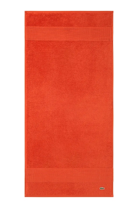 Stredný bavlnený uterák Lacoste L LECROCO Glaieul 50 x 100 cm oranžová farba