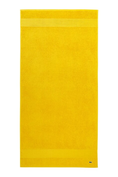 Velký bavlněný ručník Lacoste L LECROCO Jaune 70 x 140 cm žlutá barva