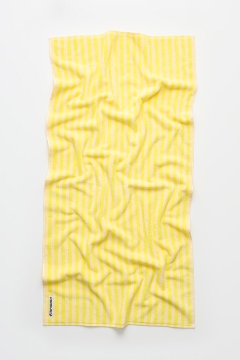 Bongusta Μεγάλη βαμβακερή πετσέτα Bongusta Naram 100 x 150 cm χρώμα: κίτρινο
