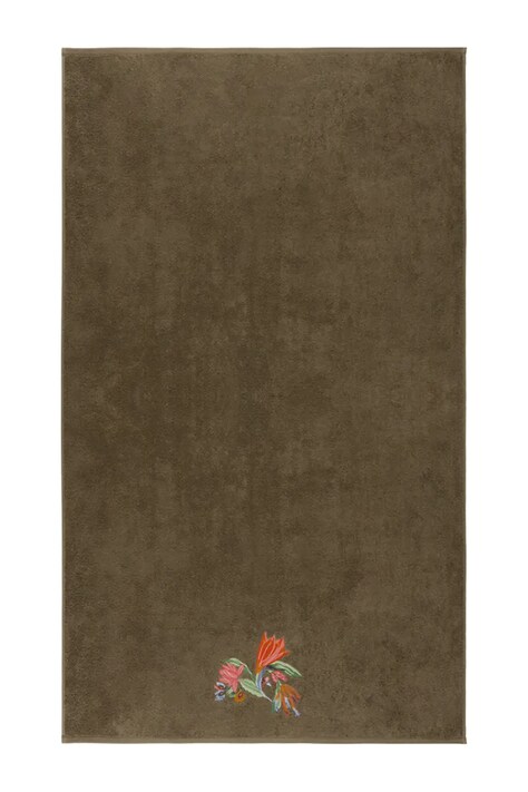 Yves Delorme duży ręcznik z bawełną EZE 92 x 160 cm kolor zielony 1063065