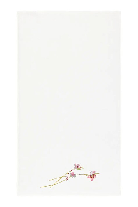 Yves Delorme mały ręcznik z bawełną GAURA 55 x 100 cm kolor biały 1068905