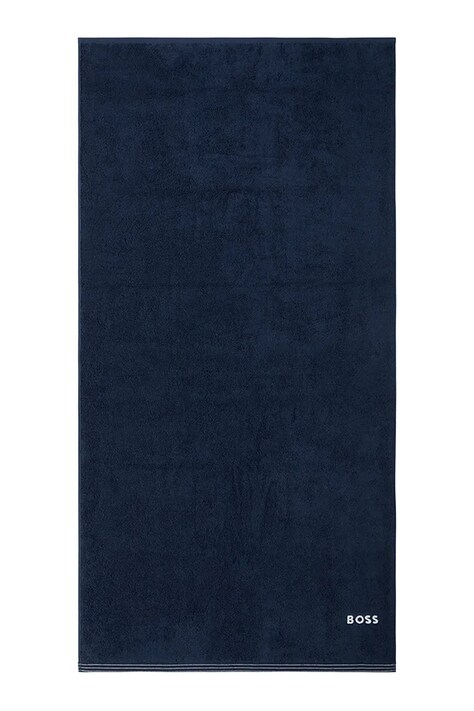 BOSS średni ręcznik bawełniany EDGE Galaxy 70 x 140 cm kolor granatowy 1063657