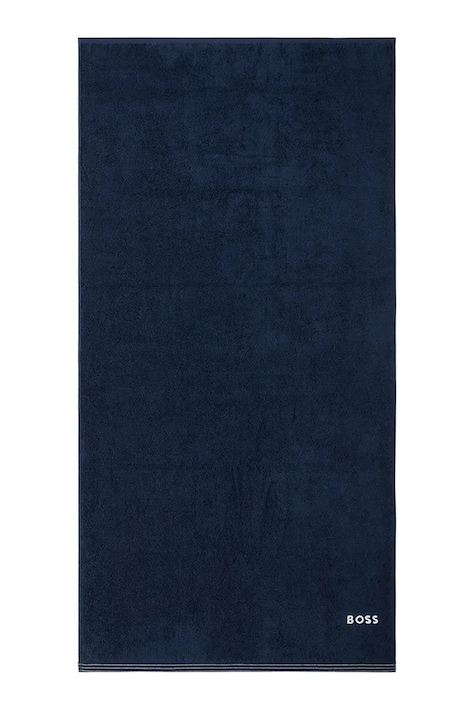 BOSS średni ręcznik bawełniany EDGE Galaxy 70 x 140 cm kolor granatowy 1063657