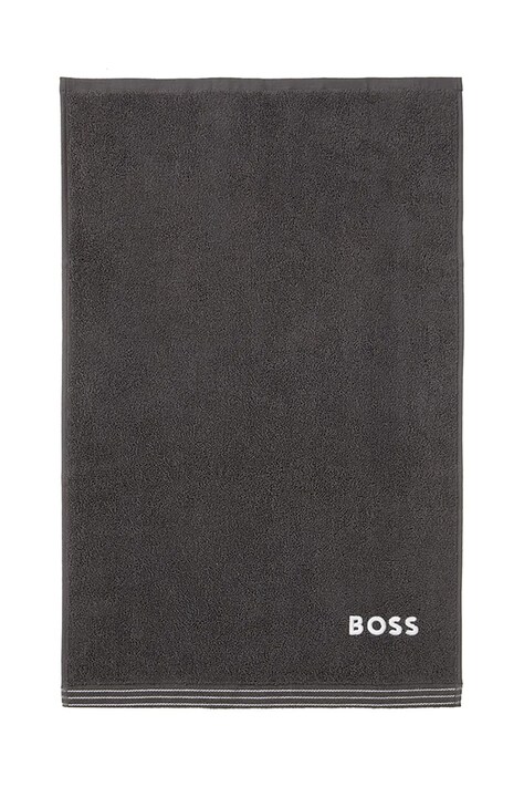 BOSS kis méretű pamut törülközőt EDGE Graphite 40 x 60 cm szürke, 1063564