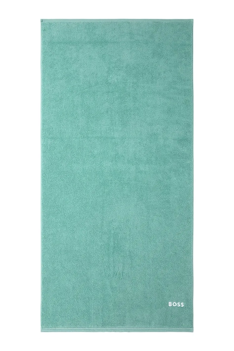 BOSS średni ręcznik bawełniany EDGE Lagoon 70 x 140 cm kolor turkusowy 1063634