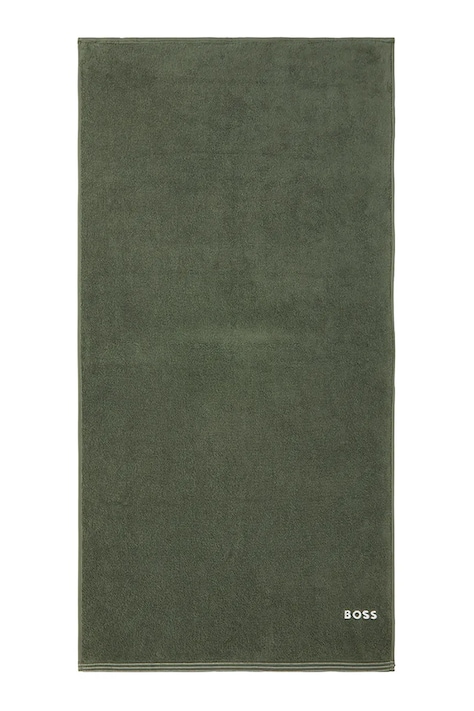 BOSS średni ręcznik bawełniany EDGE Lichen 70 x 140 cm kolor zielony 1063533