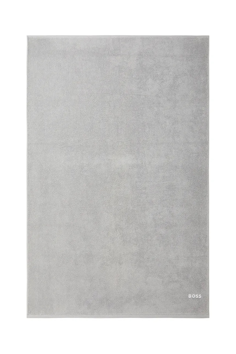 BOSS prosop mare de bumbac EDGE Mineral 100 x 150 cm culoarea gri, 1063588