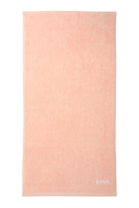 BOSS prosop mare de bumbac EDGE Nude 50 x 100 cm culoarea bej, 1063578