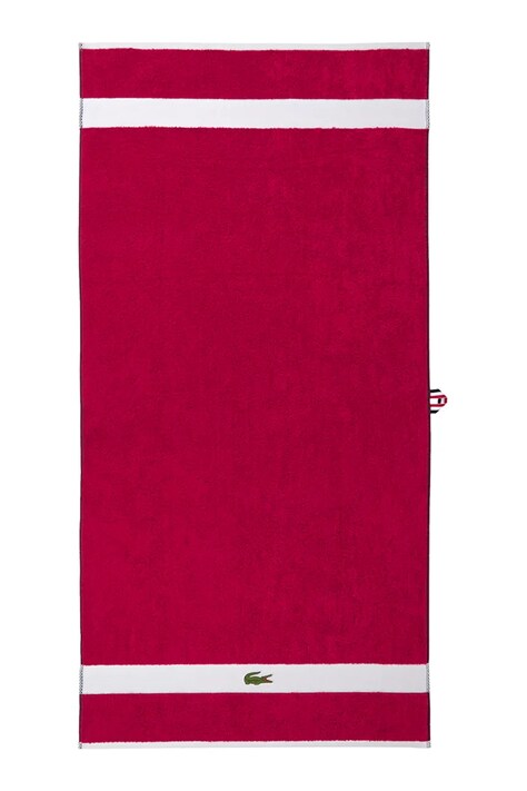 Lacoste duży ręcznik bawełniany LCASUAL Bigarreau 90 x 150 cm kolor fioletowy 1063377