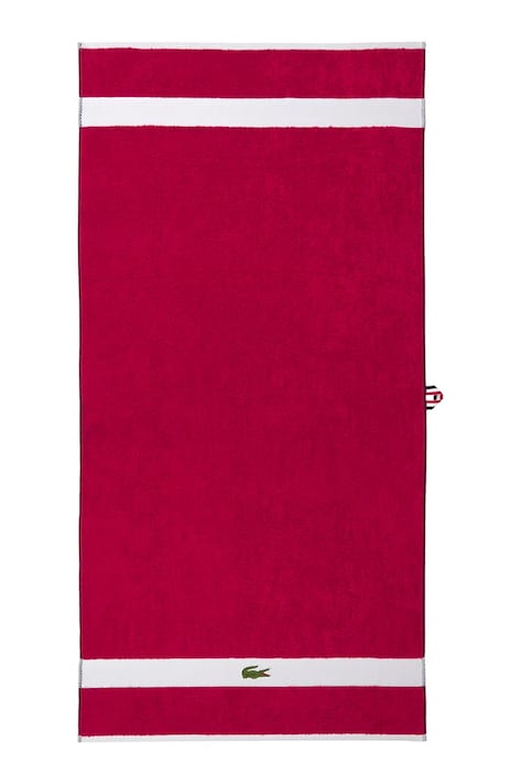 Lacoste duży ręcznik bawełniany LCASUAL Bigarreau 90 x 150 cm kolor fioletowy 1063377