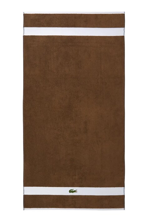 Lacoste duży ręcznik bawełniany LCASUAL Pecan 90 x 150 cm kolor brązowy 1067407