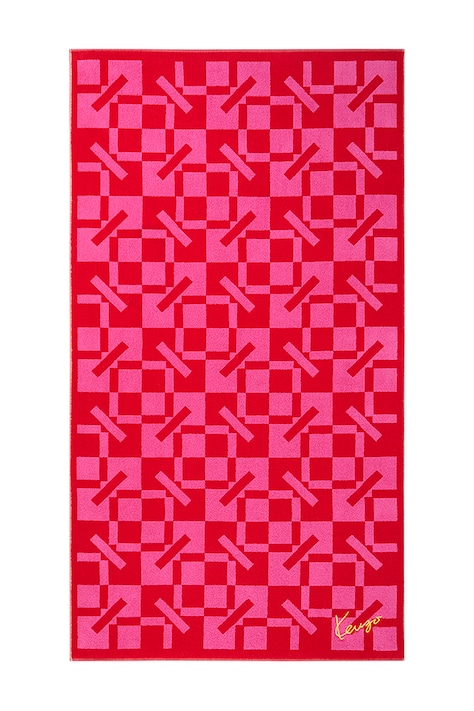 Kenzo Средноголяма кърпа памучна KMONOGRA Rouge 90 x 160 cm 1073328