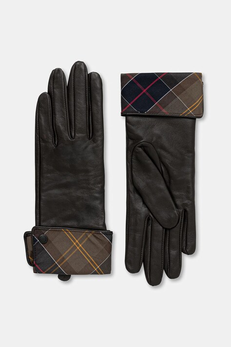 Rukavice Barbour dámské, černá barva, LGL0005