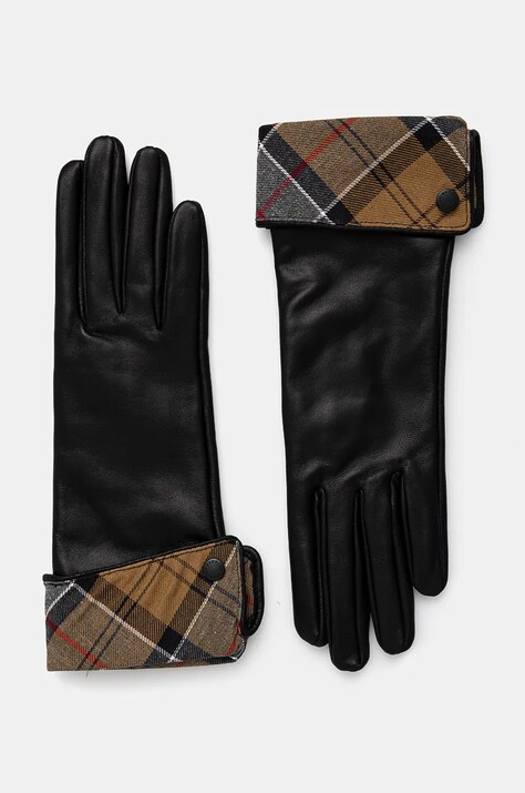 Rukavice Barbour dámske, čierna farba, LGL0005