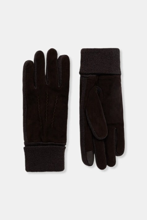 Barbour rękawiczki męskie kolor brązowy MGL0117