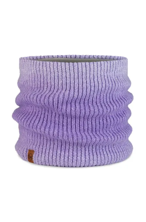 Šál komín Buff Marin dámsky, fialová farba, jednofarebný